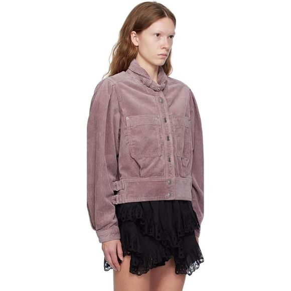 Isabel Marant Jackets & Blazers - Isabel Marant Rashane Corduroy Bomber Cotton Jacket Lilac Pink 6